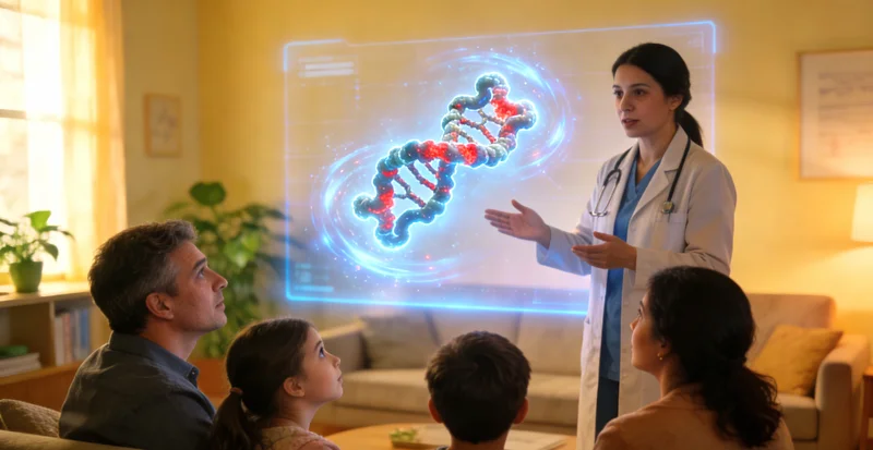 高平家庭共同查看和理解基因检测