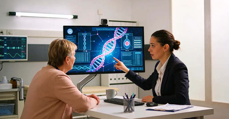 焦作遗传咨询师正在与家庭成员沟