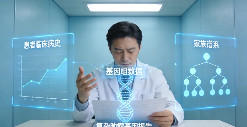 文山州家庭在医生指导下查看基因