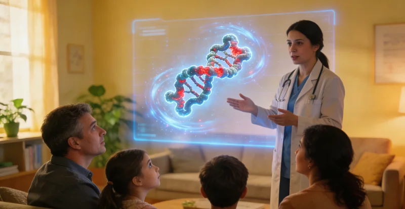 开远家庭在医生办公室进行遗传咨