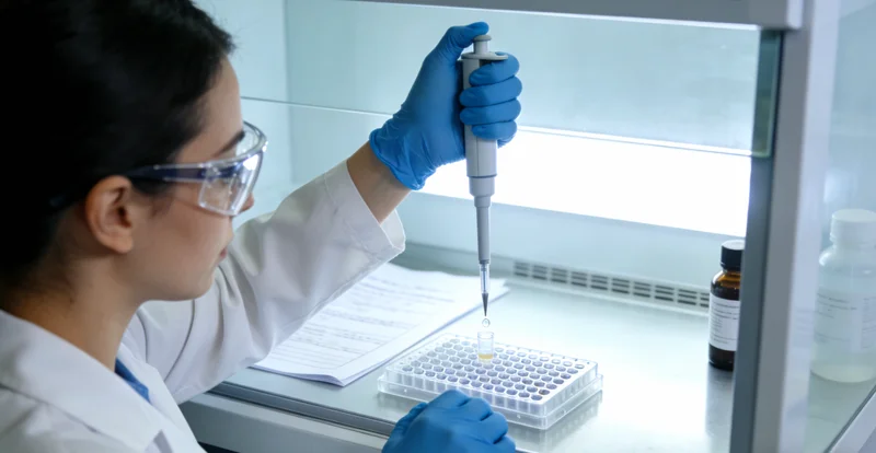 昆明实验室采血进行基因检测示意