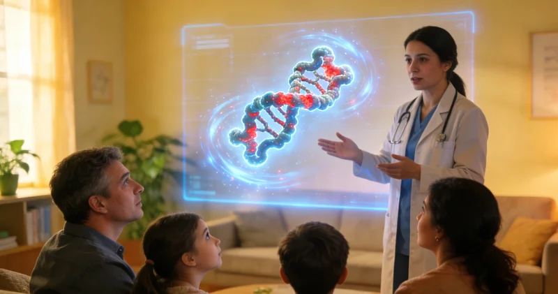 丰镇居民与遗传咨询师在进行家庭