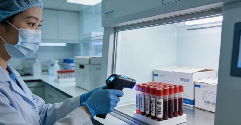 北京儿童医院医生为孩子进行眼部