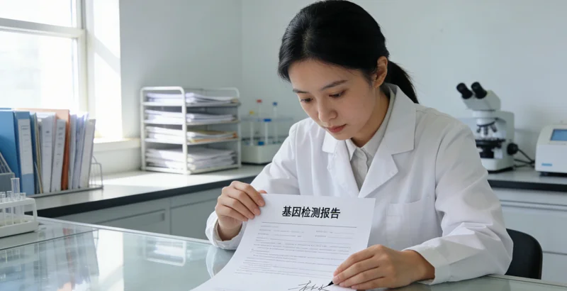 西双版纳居民查看基因检测报告并