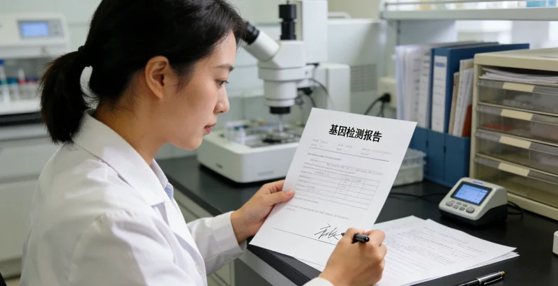 南雄家庭与医生共同查看基因检测