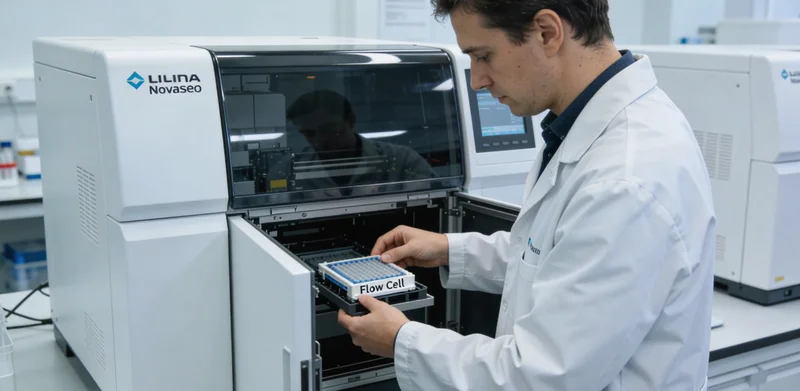 专业实验室进行基因数据分析工作