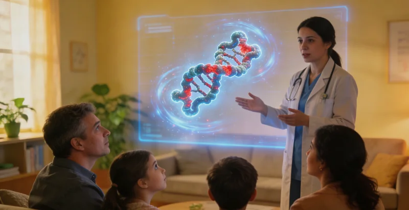 五家渠市民在进行遗传咨询 医生