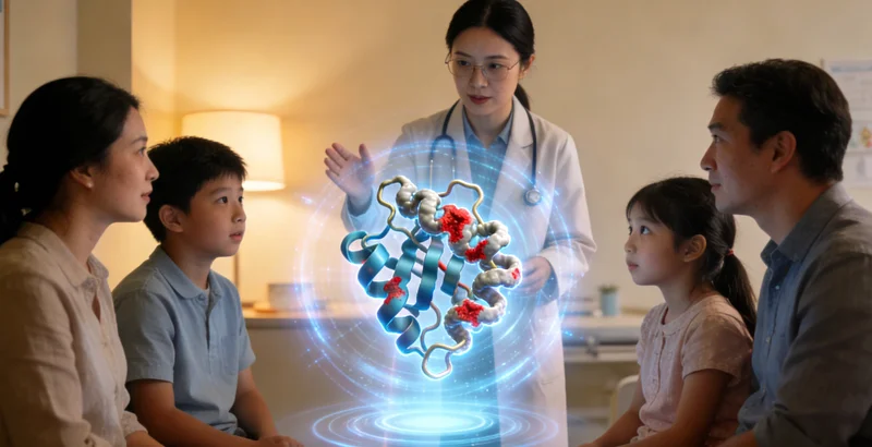 华蓥遗传咨询师与家庭成员沟通场