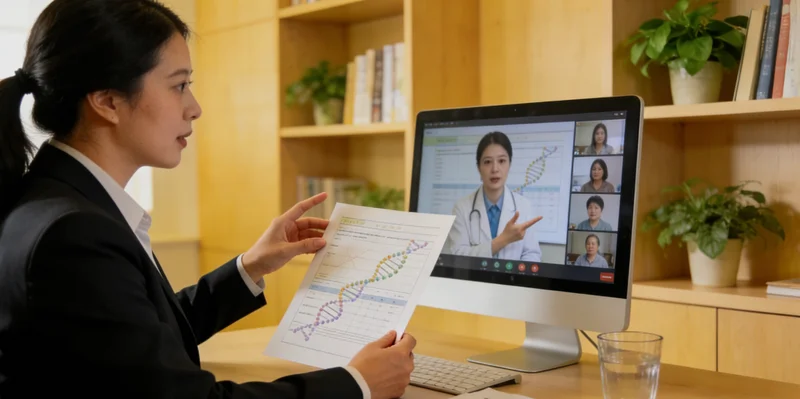 大理女性手持基因检测报告释然微