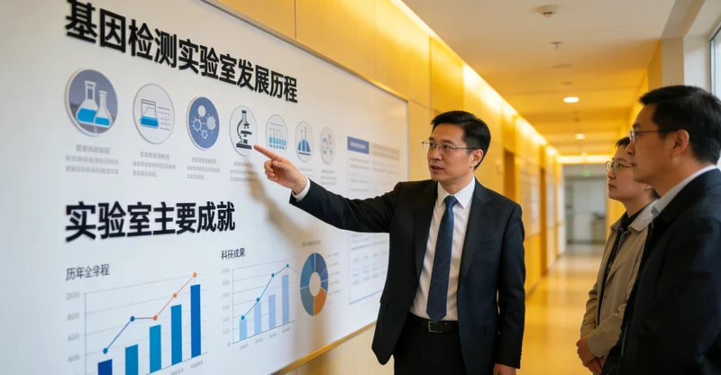 象征生命蓝图与科学决策的抽象概