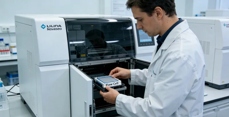 基因测序实验室设备工作场景