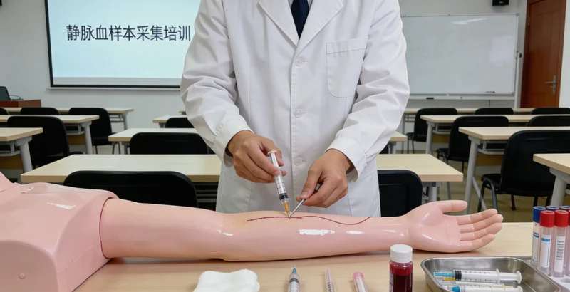 青岛护士正在进行基因检测静脉血