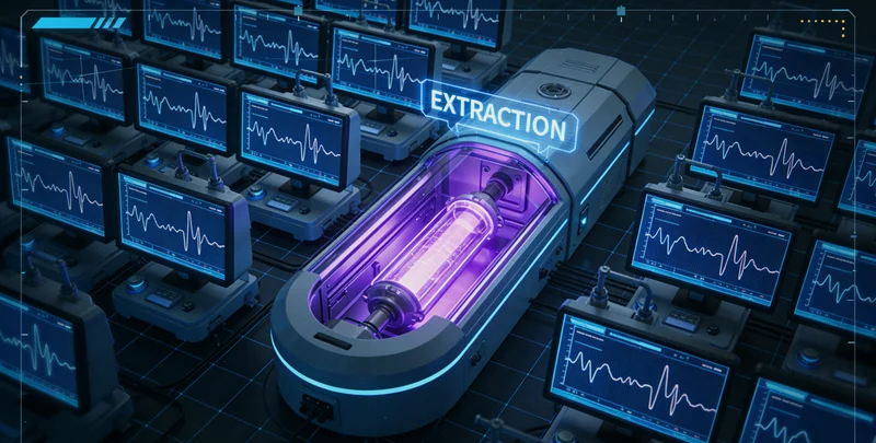 科研人员分析基因数据,背景为数