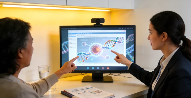 明光医生为市民解读基因检测报告