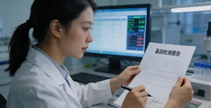 塔城医生在办公室解读基因检测报