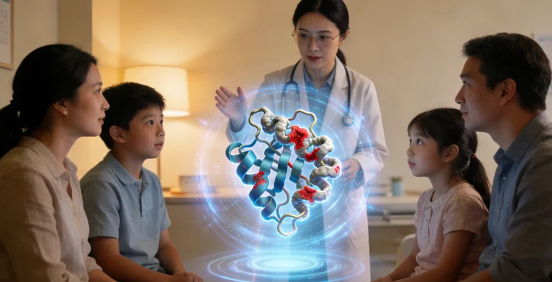 定西遗传咨询师与家庭亲切交谈场