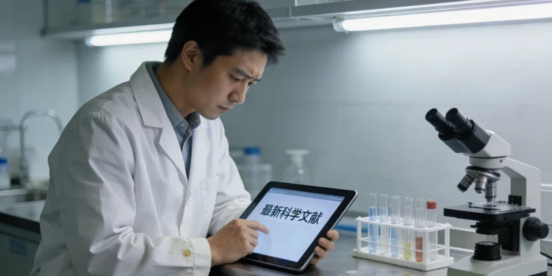 高科技基因测序实验室内部工作场