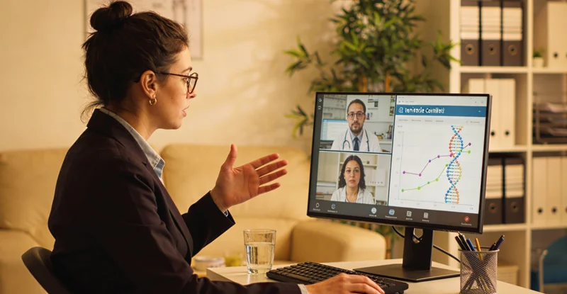 海城市民在医院向医生咨询家族病