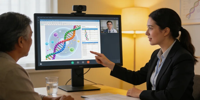 张家港女性与医生进行遗传咨询沟