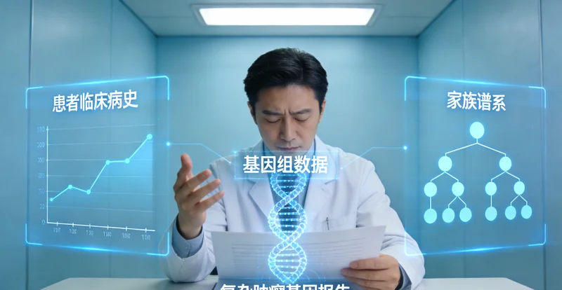 酒泉家庭与医生共同查看检测报告