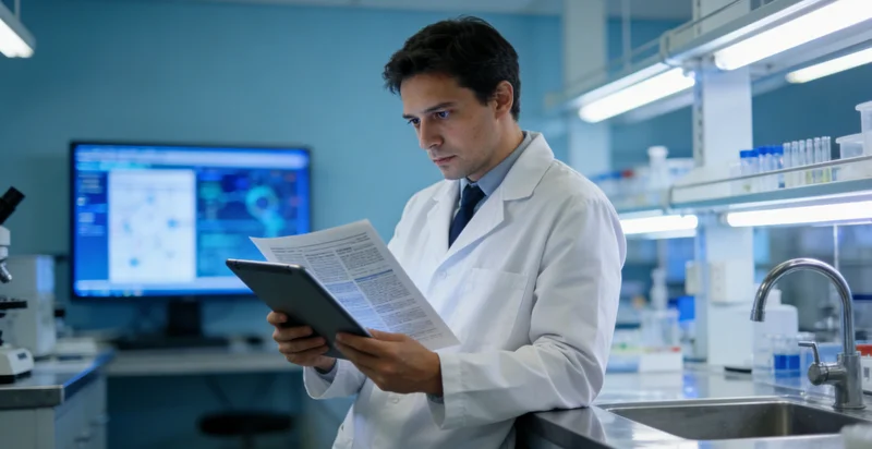 武汉基因检测实验室内部工作场景