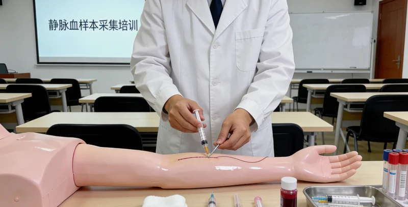 恩施基因检测采样点护士进行静脉