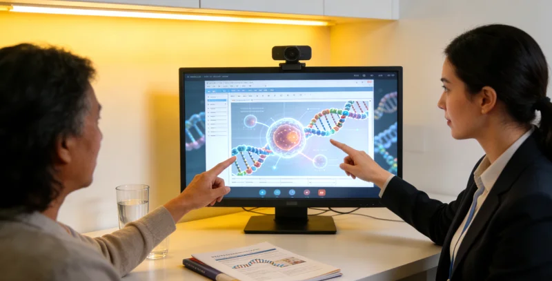 辽阳家庭进行遗传健康咨询场景