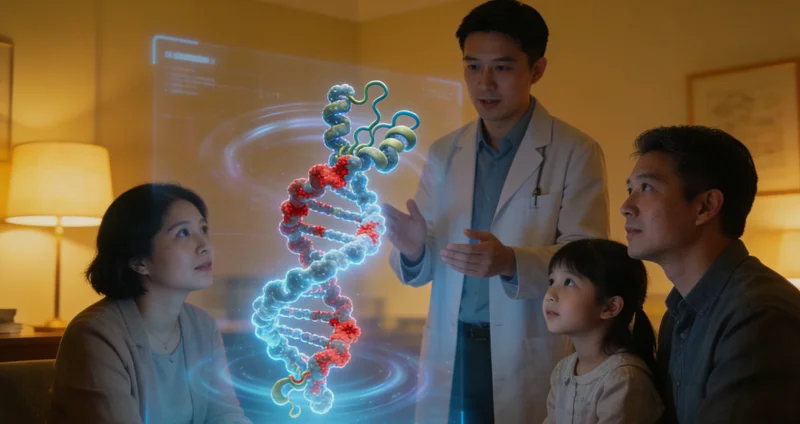 丹东市民在医院进行遗传咨询