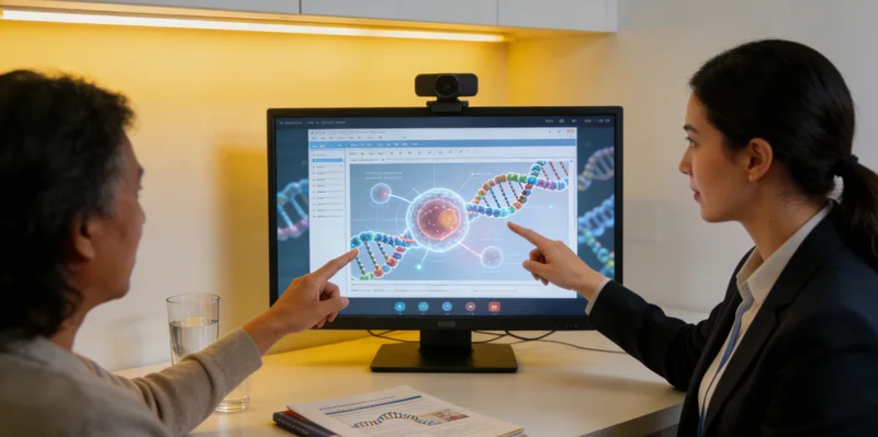 常宁遗传咨询师与女性居民亲切交