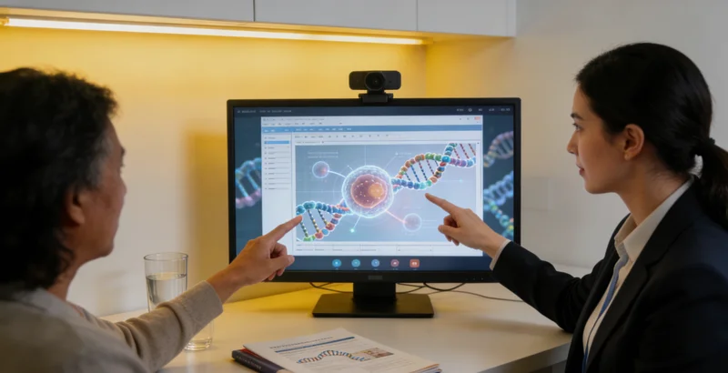 合山遗传咨询师与患者解读基因报