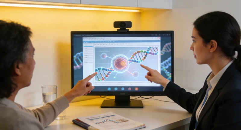 甘南州女性在医院向医生咨询遗传