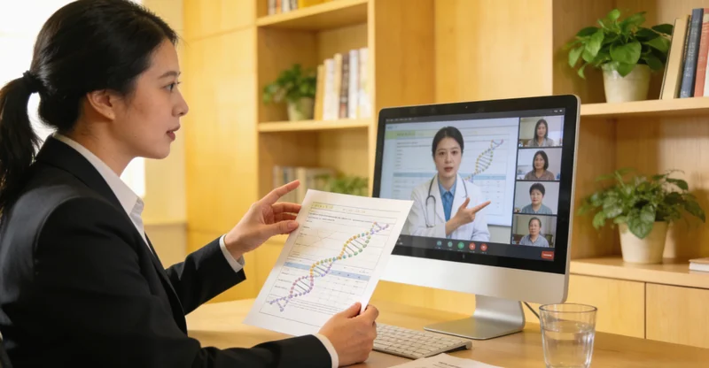 郑州遗传咨询师向家庭讲解基因报