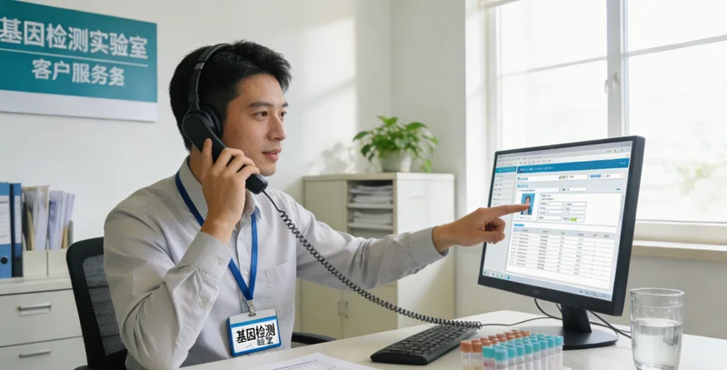 奎屯医院内医生与女士进行遗传咨