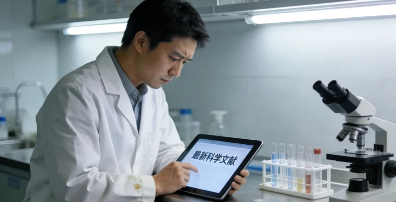 基因测序实验室内部工作场景