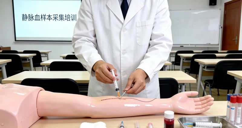 松滋医院护士进行静脉采血用于基