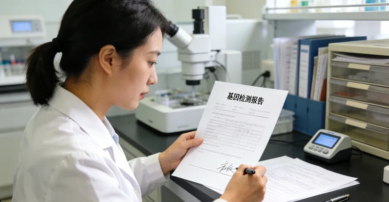 莱州居民阅读基因检测报告特写