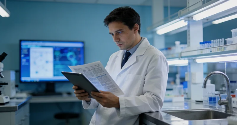 青岛基因检测实验室内部工作场景