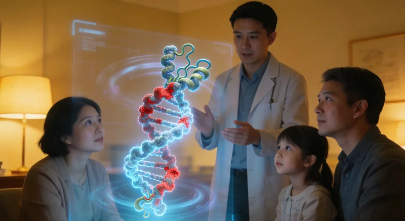 诸暨市民在遗传咨询门诊与医生沟