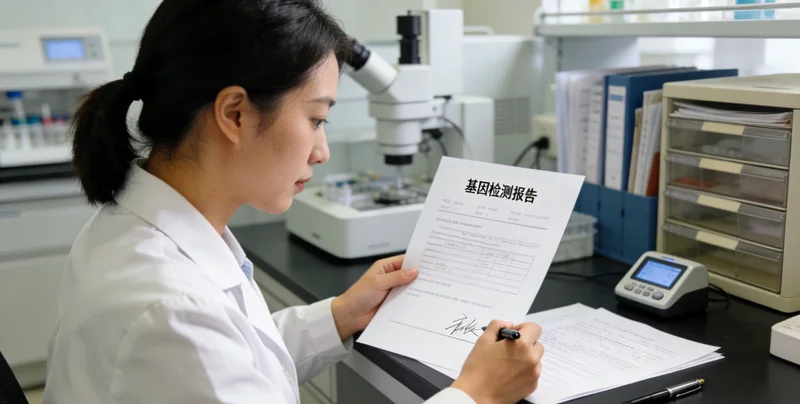 辽源市民查看基因检测报告并与咨