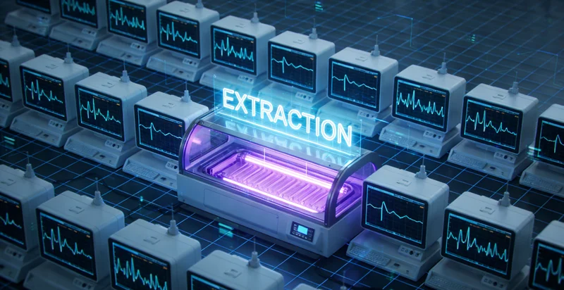 高科技基因测序实验室工作场景