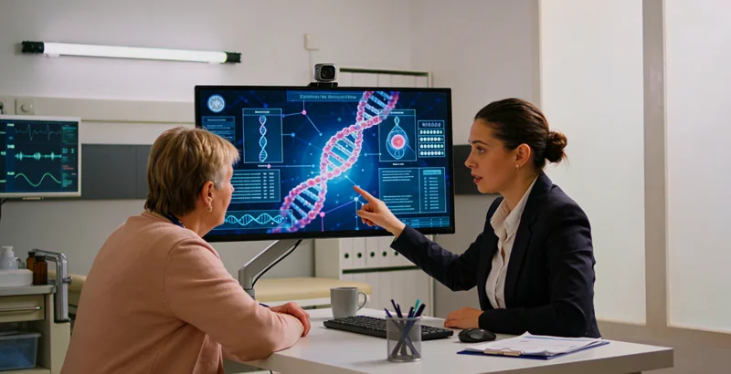 迁安家庭与医生讨论基因检测报告