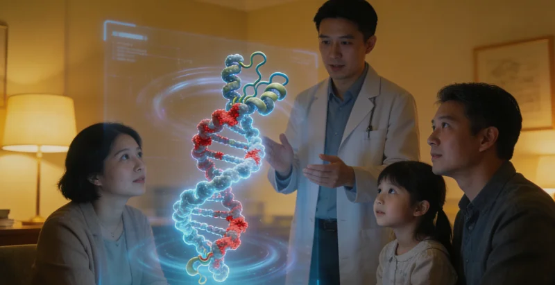 绵阳遗传咨询师与女士温馨交谈场