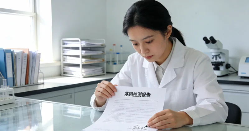 马鞍山居民查看基因检测报告并与