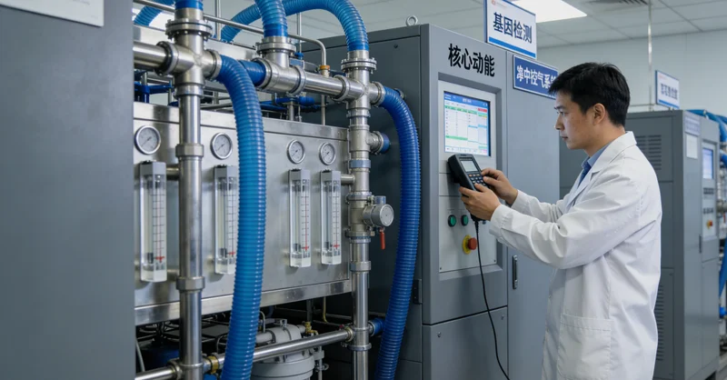 余姚女性在家中查看基因检测报告