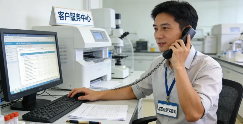 仙桃家庭与医生共同查看基因检测