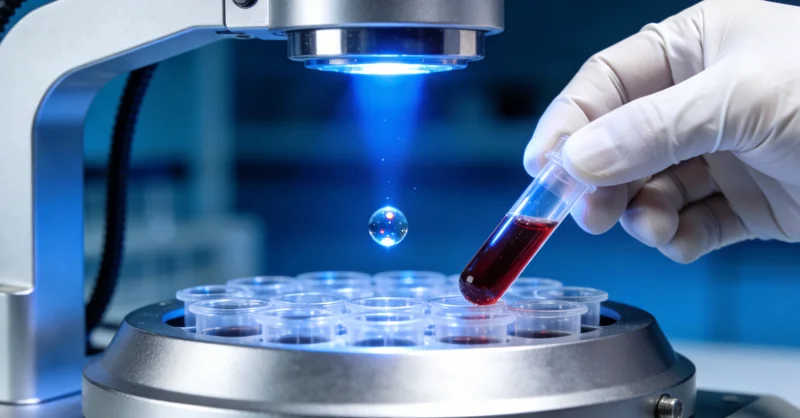 玉树本地医护人员正在进行静脉采