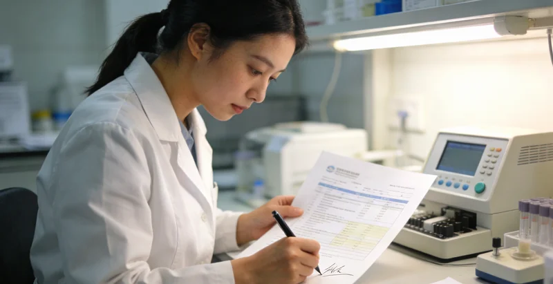 邢台女性面对基因检测报告获得专