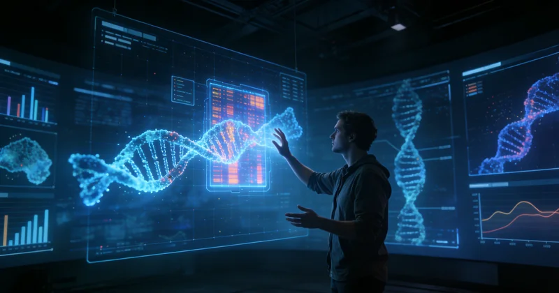 专业基因测序实验室内部工作场景