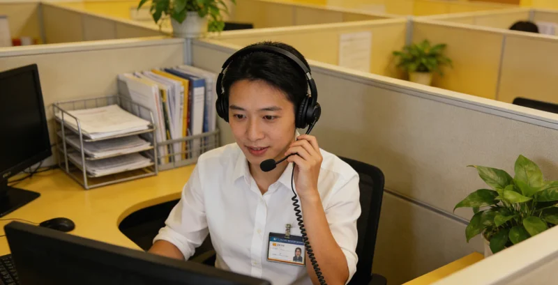 安宁女性与医生共同查看基因检测