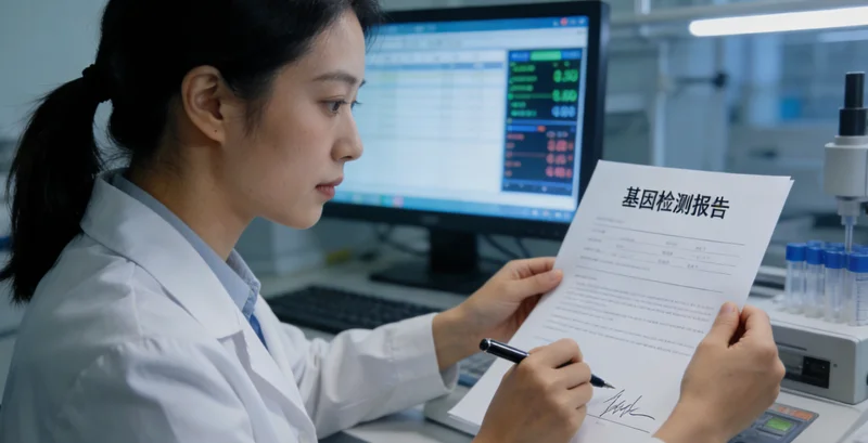 古交医生与患者讨论基因检测报告
